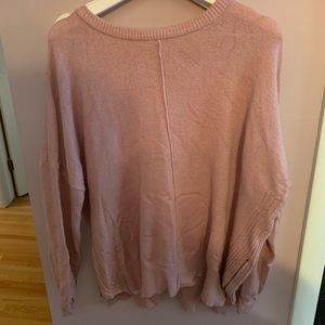 Pink zipper detail sweater.
